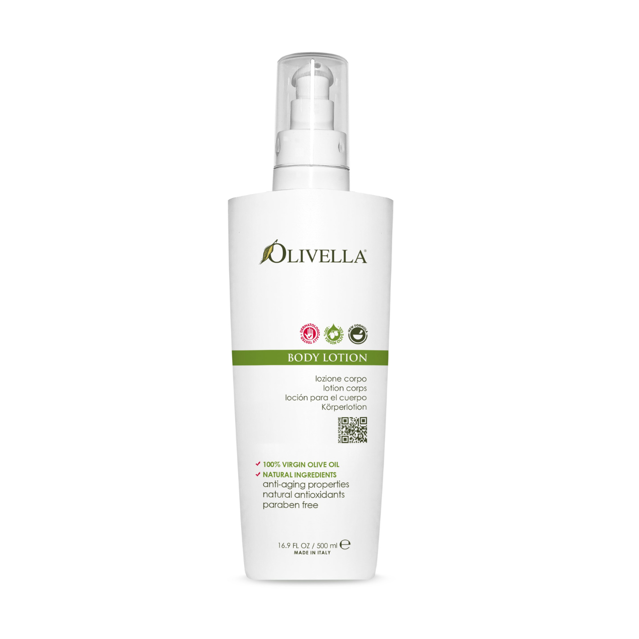 Olivella Olive Oil Body Lotion Pump 16.9 Oz