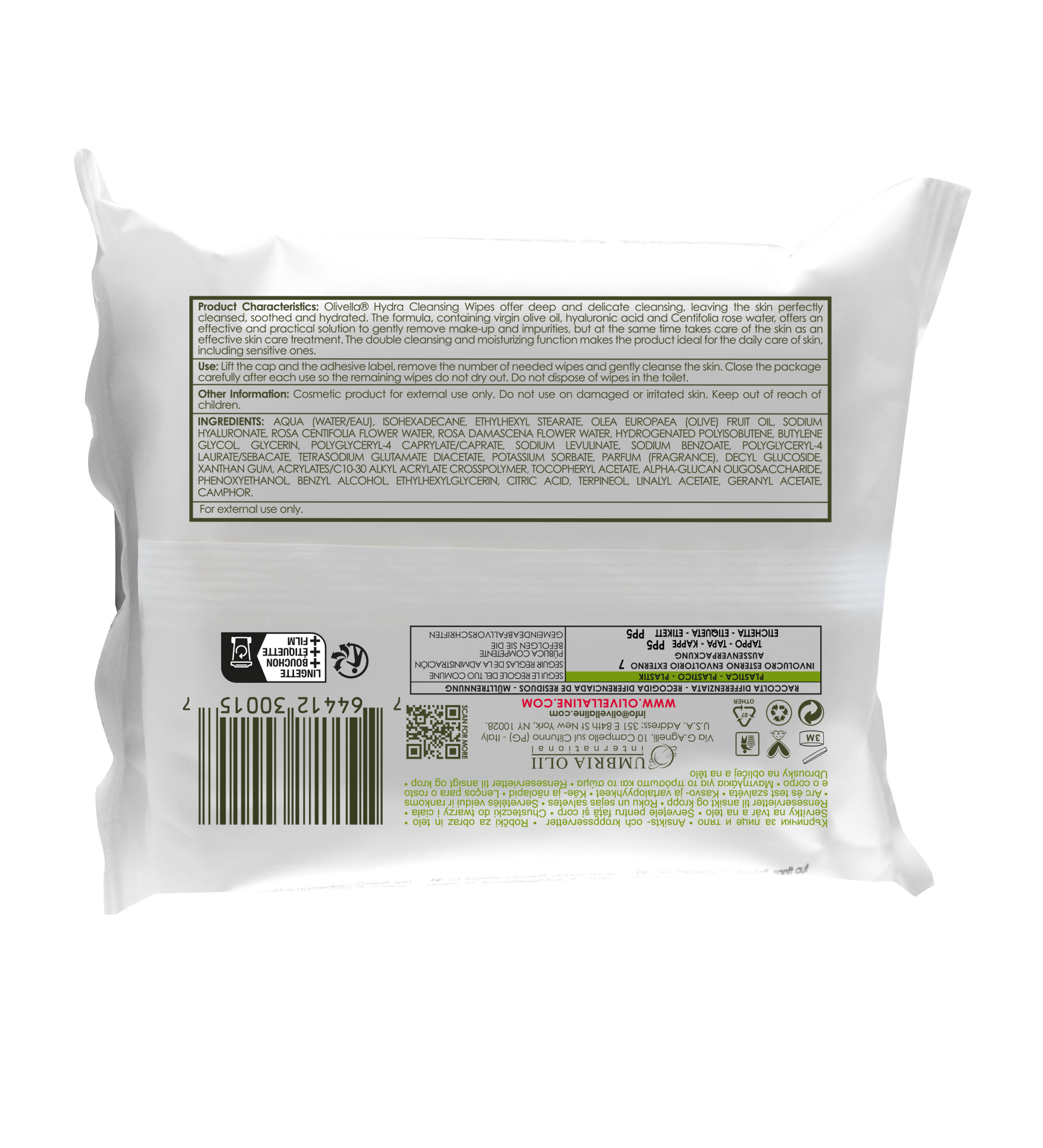 Hydra Cleansing Wipes - Olivella