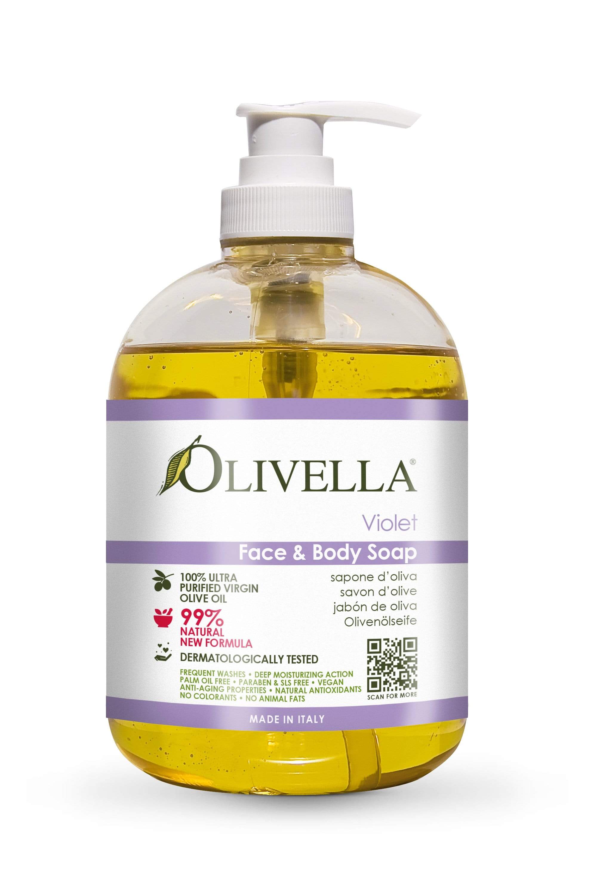 Olivella Face & Body Liquid Soap - Violet 16.9 Oz - Olivella