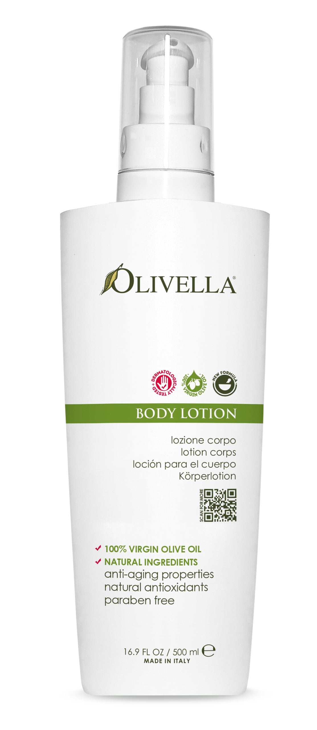 Olivella Body Lotion Pump 16.9 Oz - Olivella