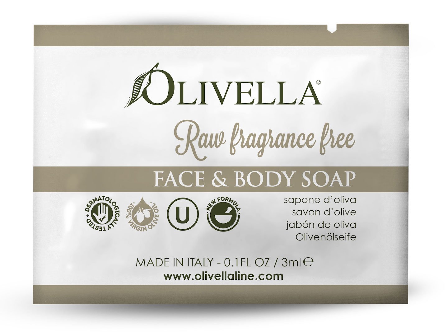 Olivella Raw Fragrance Free Liquid Soap Sample - Olivella