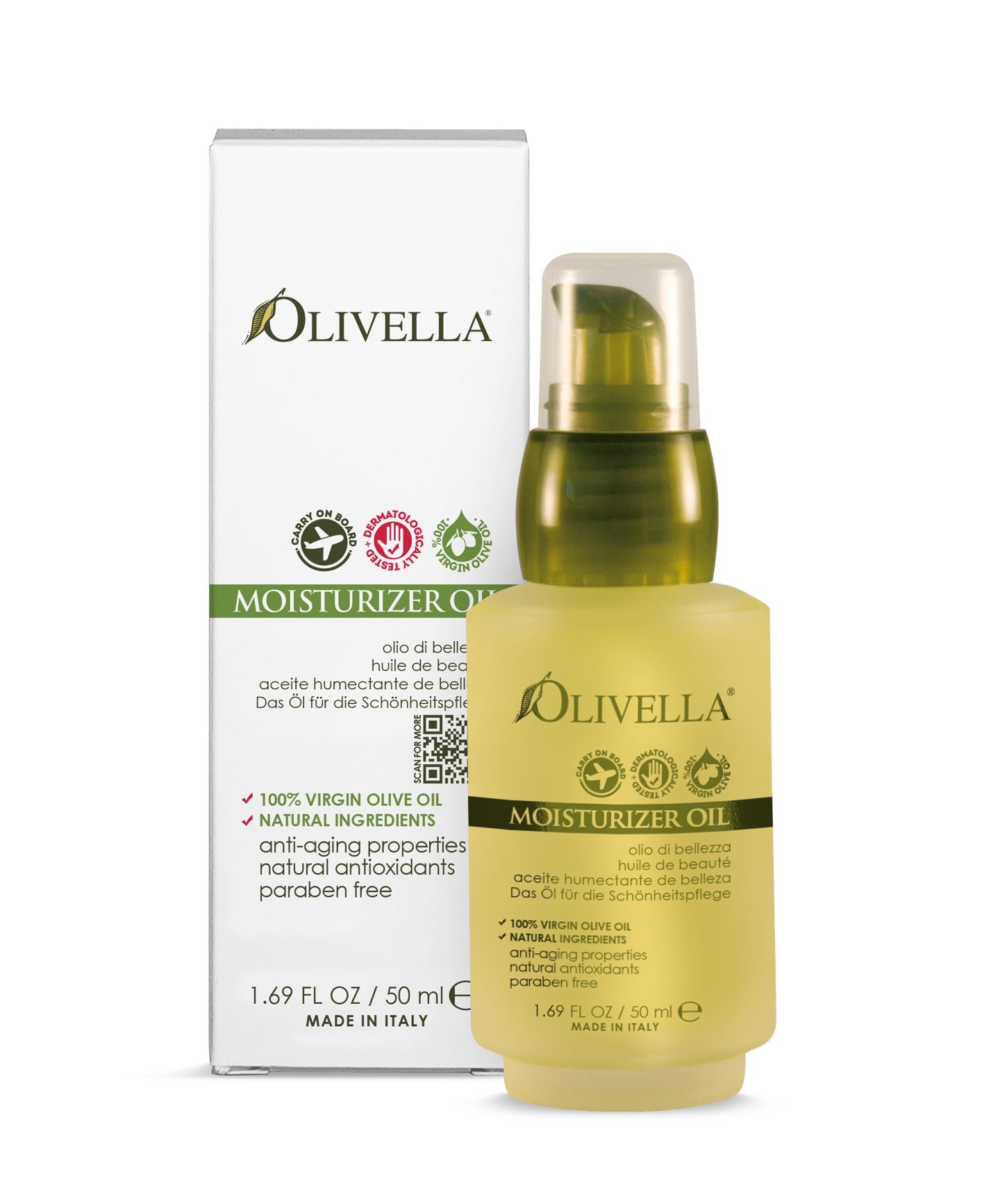 Olivella All Natural Virgin Olive Oil Moisturizer - 1.69 fl oz bottle