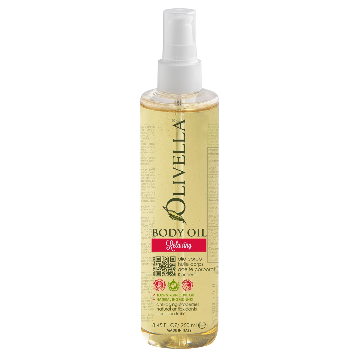 Olivella Body Oil - Relaxing 8.45 Oz - Olivella