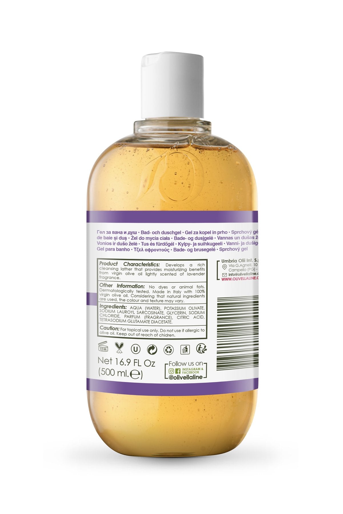 Olivella Bath & Shower Gel - Lavender 16.9 Oz - Olivella