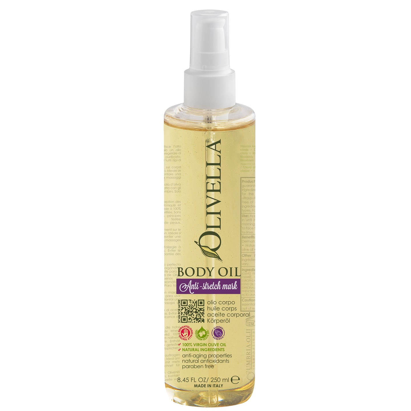 Olivella Body Oil - Anti-Stretch Mark 8.45 Oz - Olivella