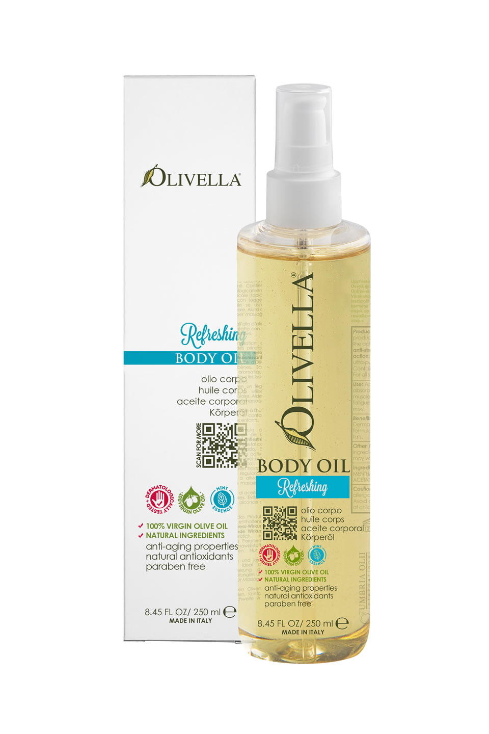 Olivella Body Oil - Refreshing 8.45 Oz - Olivella