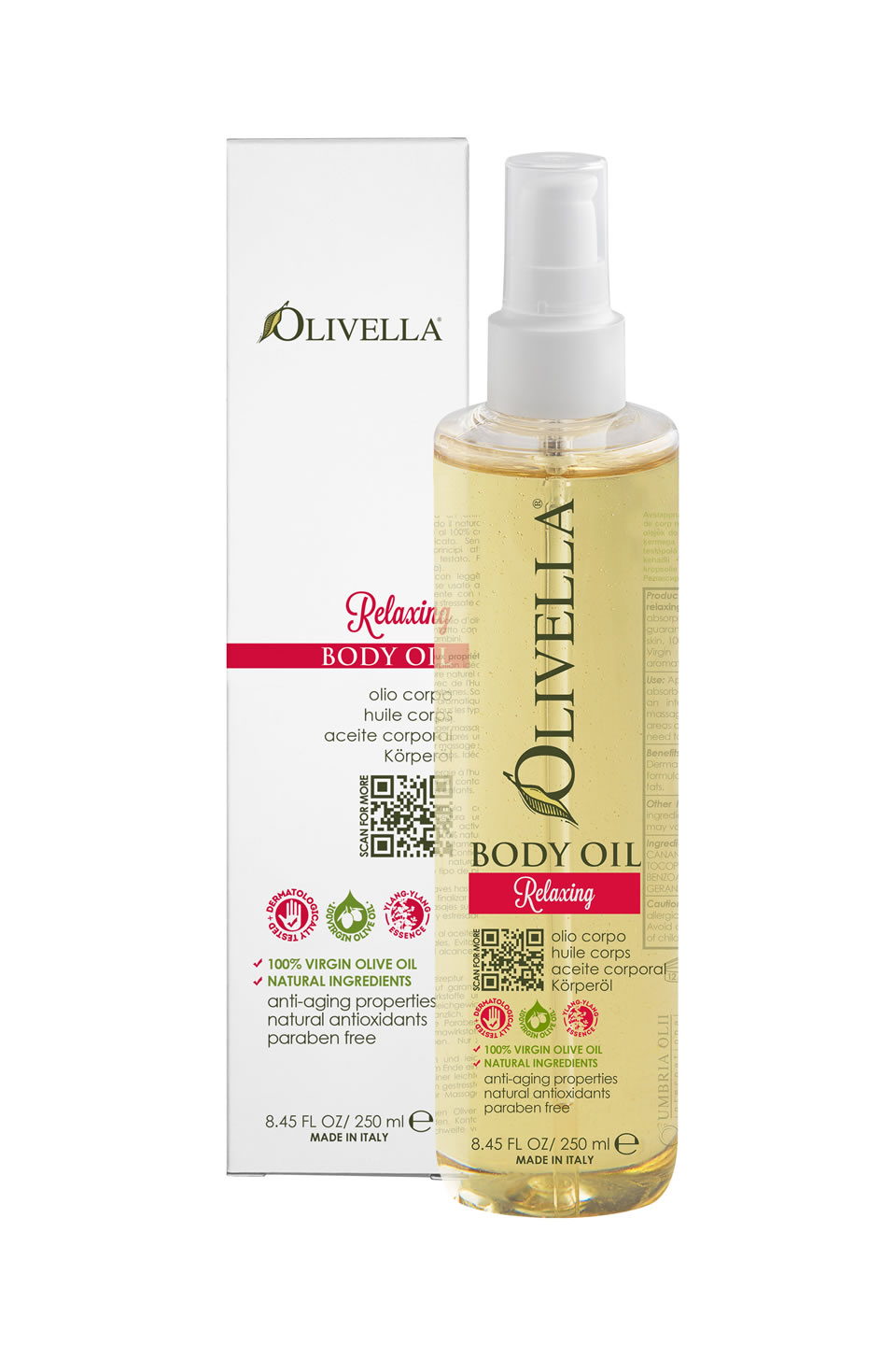 Olivella Body Oil - Relaxing 8.45 Oz - Olivella