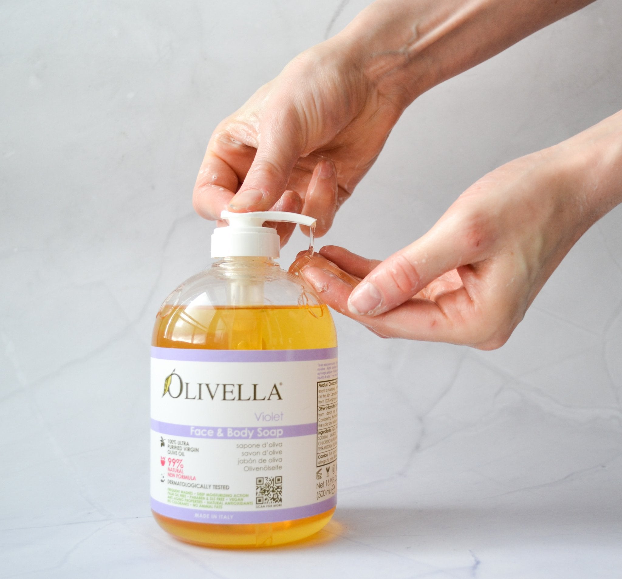 Olivella Face & Body Liquid Soap - Violet 16.9 Oz - Olivella