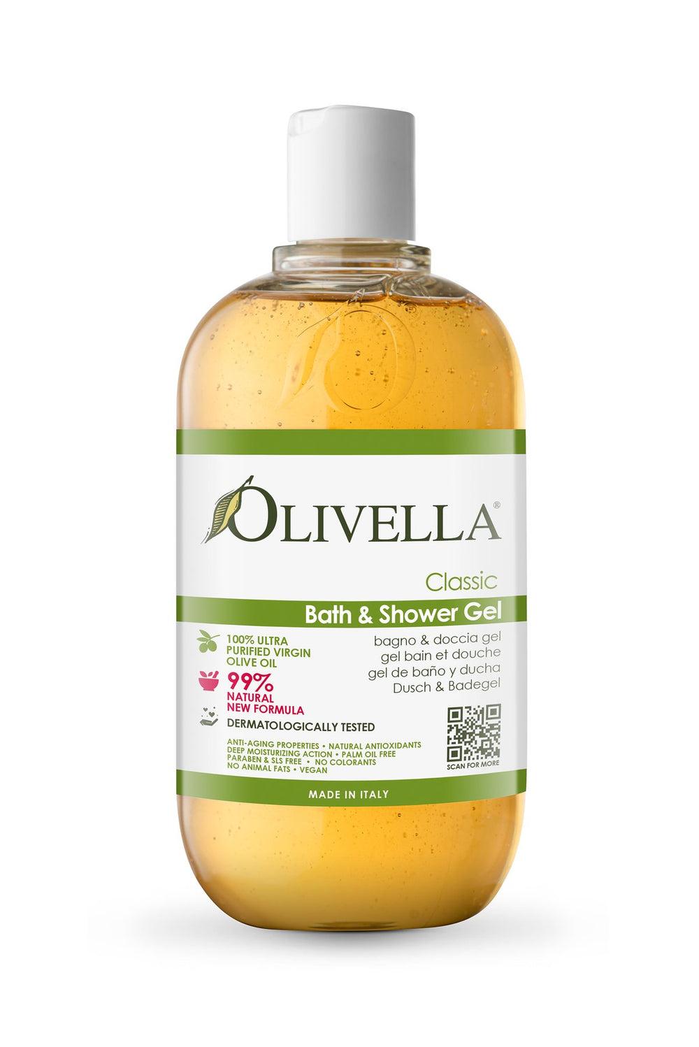 Olivella Olive Oil Bath & Shower Gel Classic 16.9 Oz